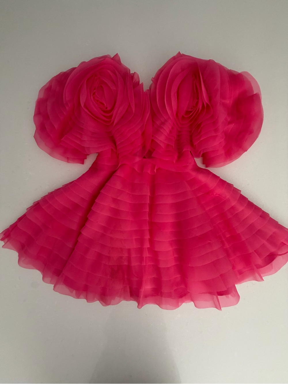 Aje Pink Layered Tulle Cocktail Dress